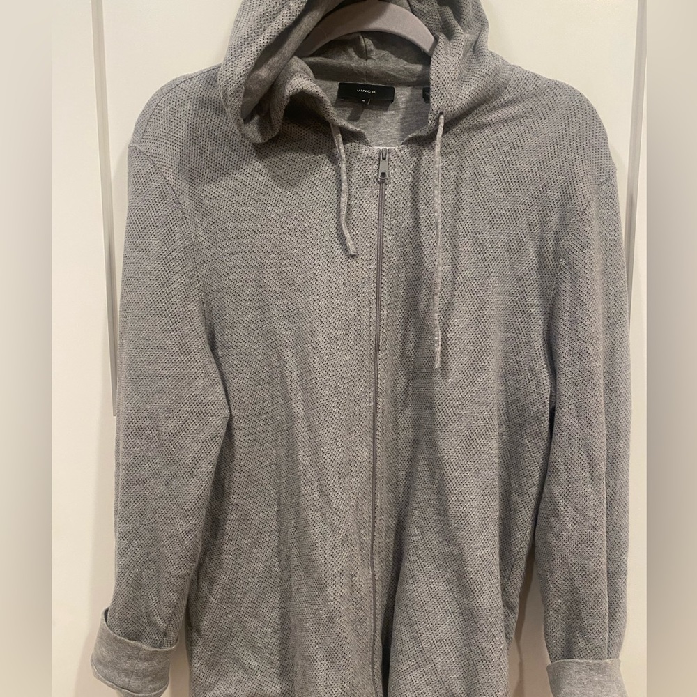 Vince men’s gray zip sweater. Size medium.